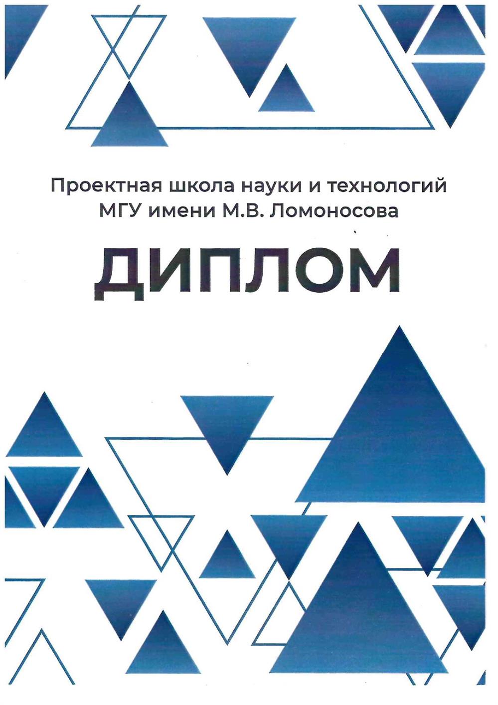 Диплом проектная школа МГУ страница 1