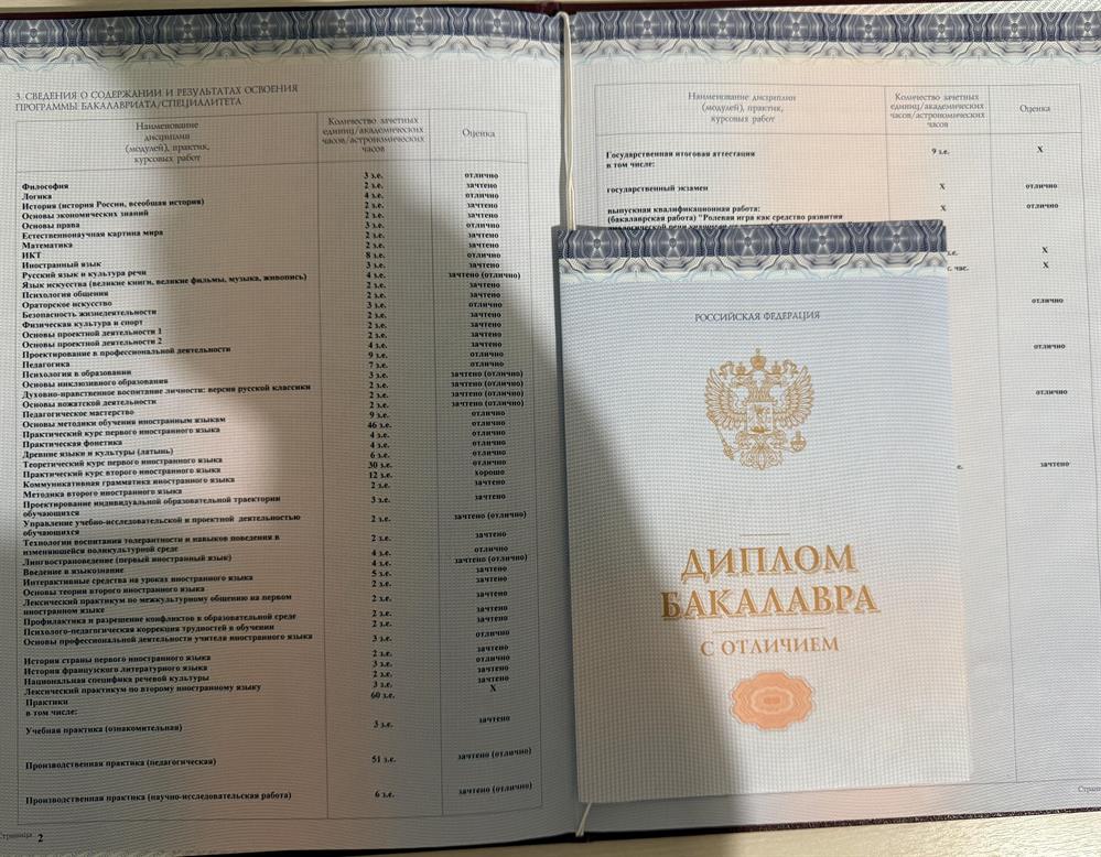 Диплом о высшем образовании