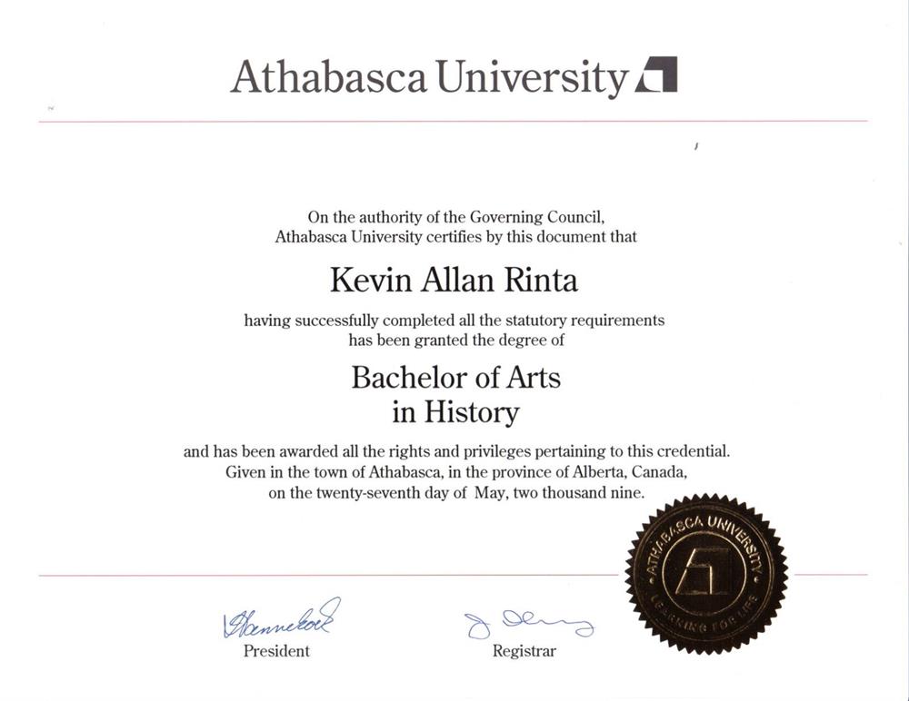B.A. History