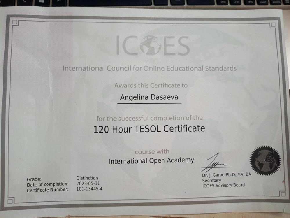 120-hour TESOL Certificate