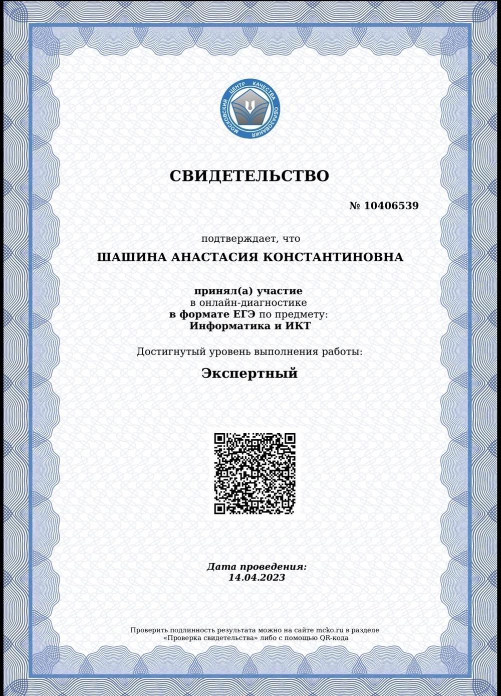 Эксперт ЕГЭ по информатике 