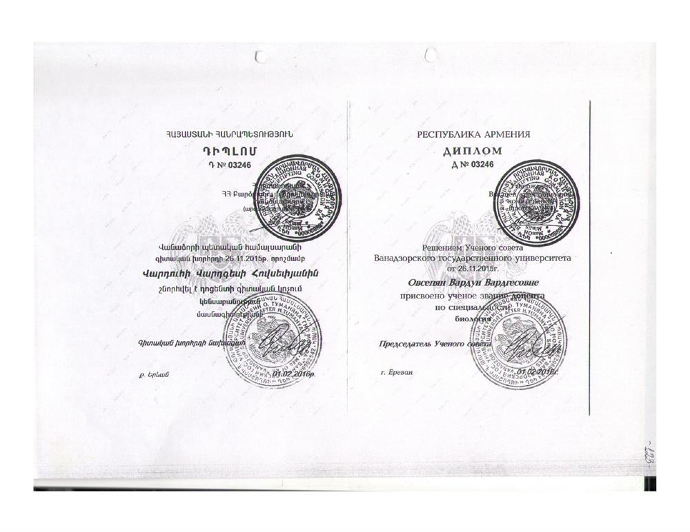 диплом доцента