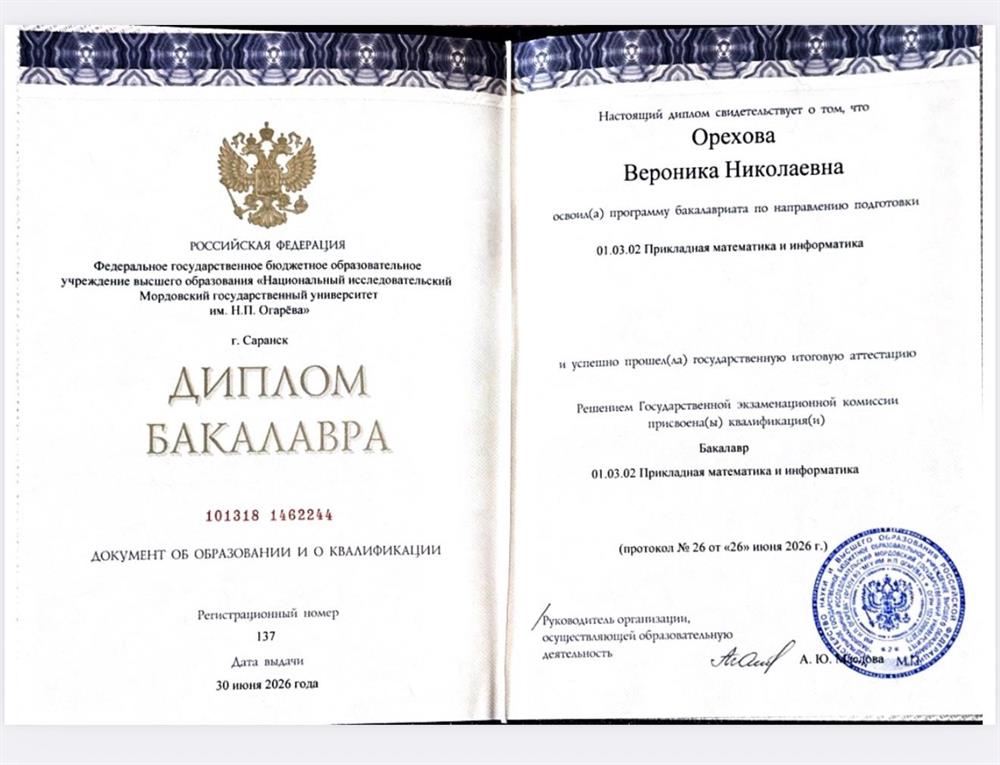 Диплом бакалавра