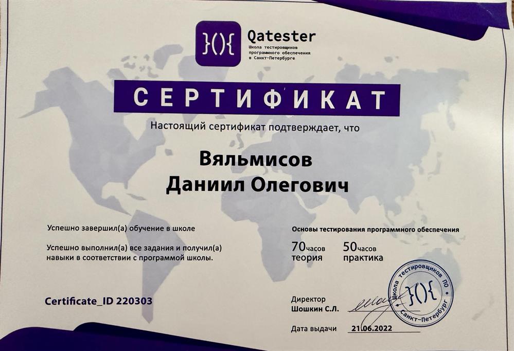 основы тестирования ПО