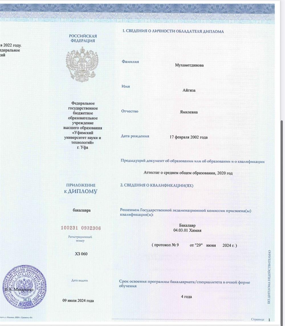 диплом бакалавра