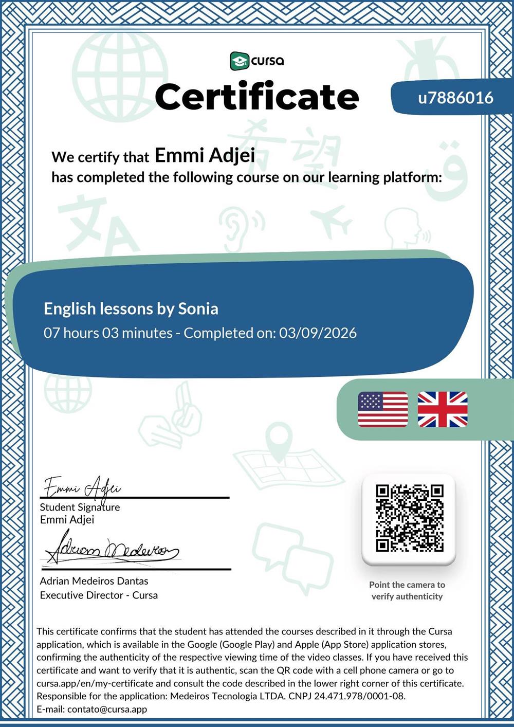 English lessons
