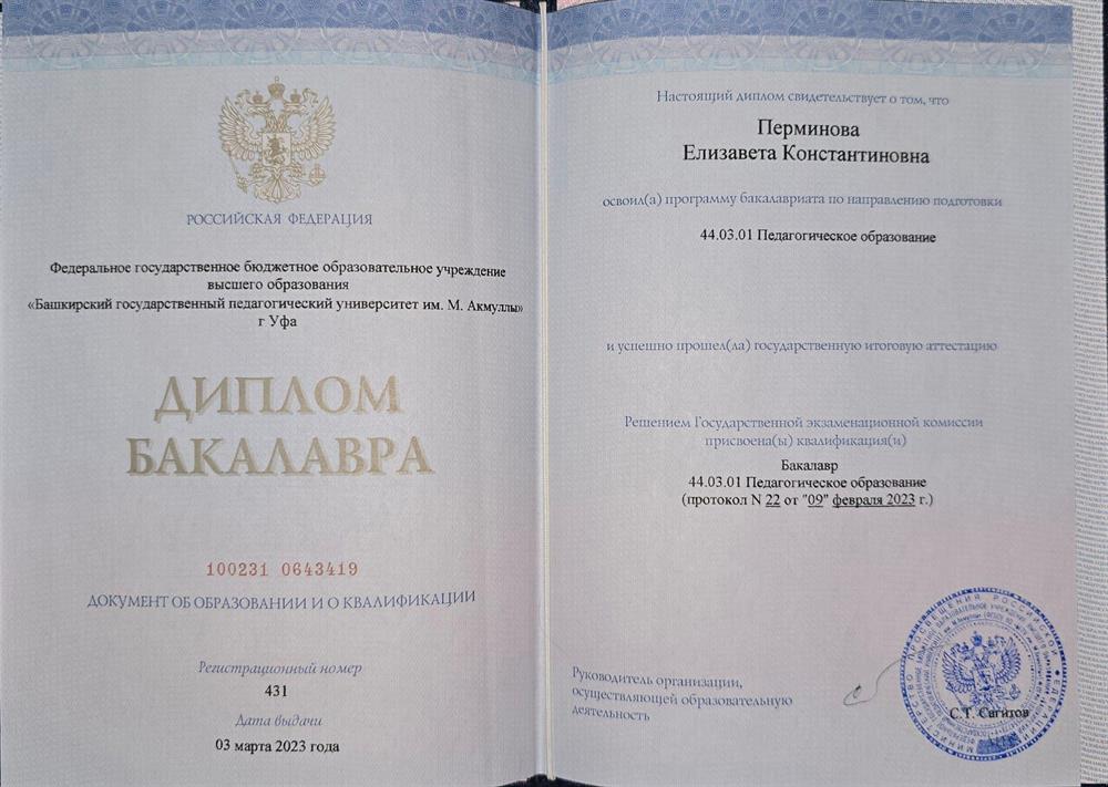 Диплом бакалавра 