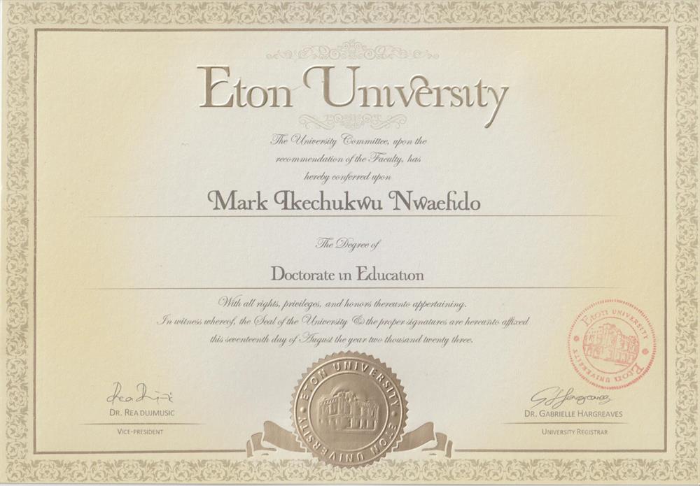 Doctorate in Education Certificate
