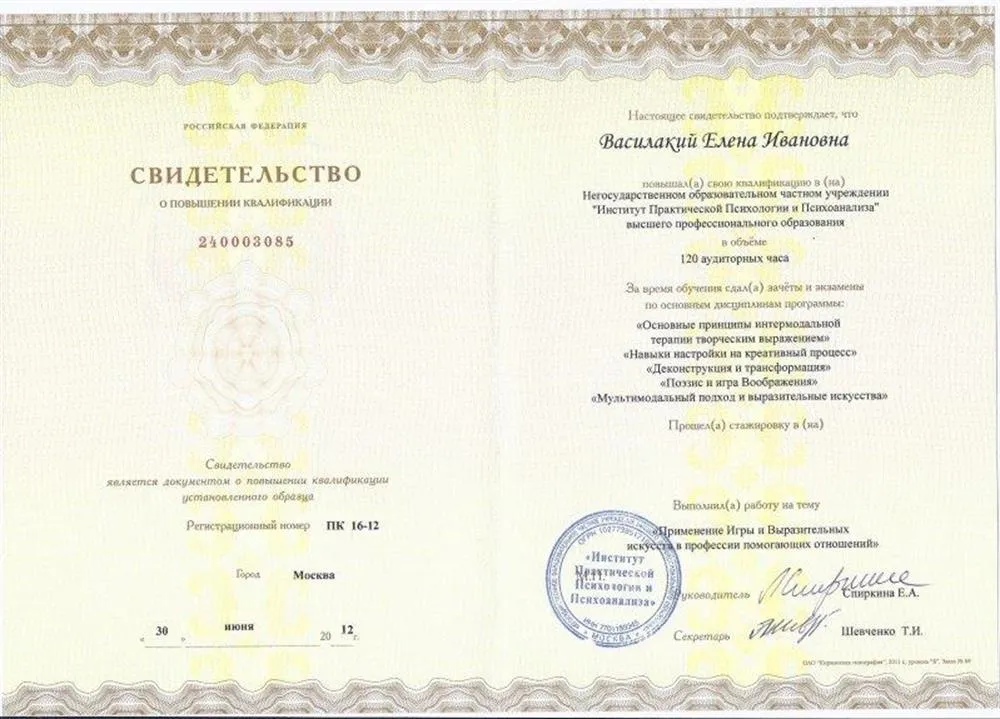 Свидетельство