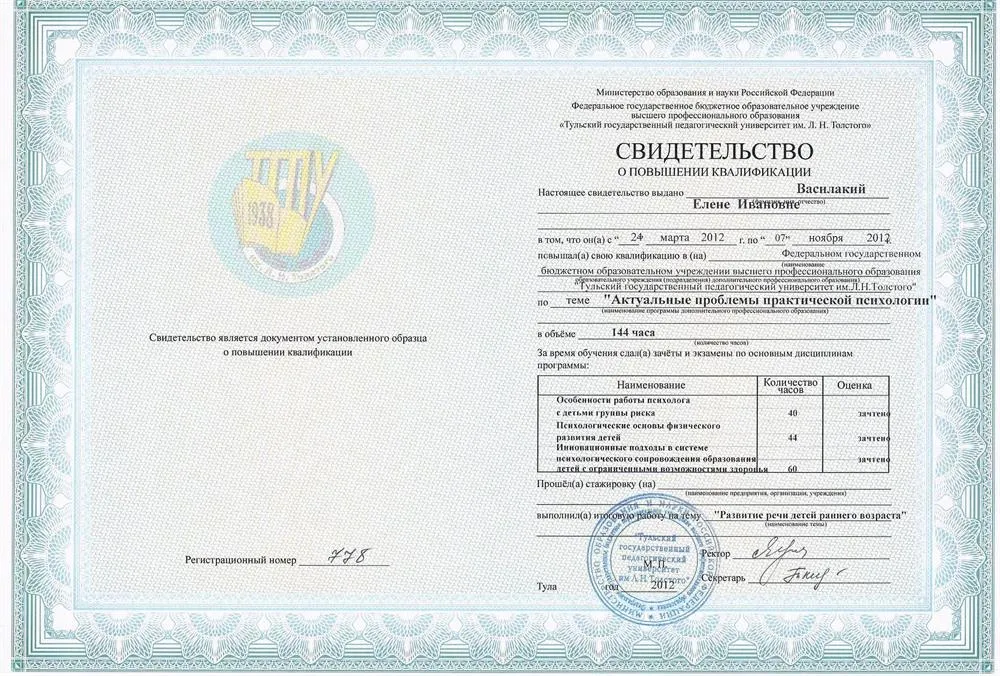 Свидетельство