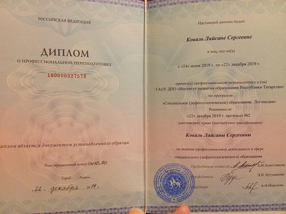 Логопедия. Специальное (дефектологическое) образование, профессиональная переподготовка, 2019
