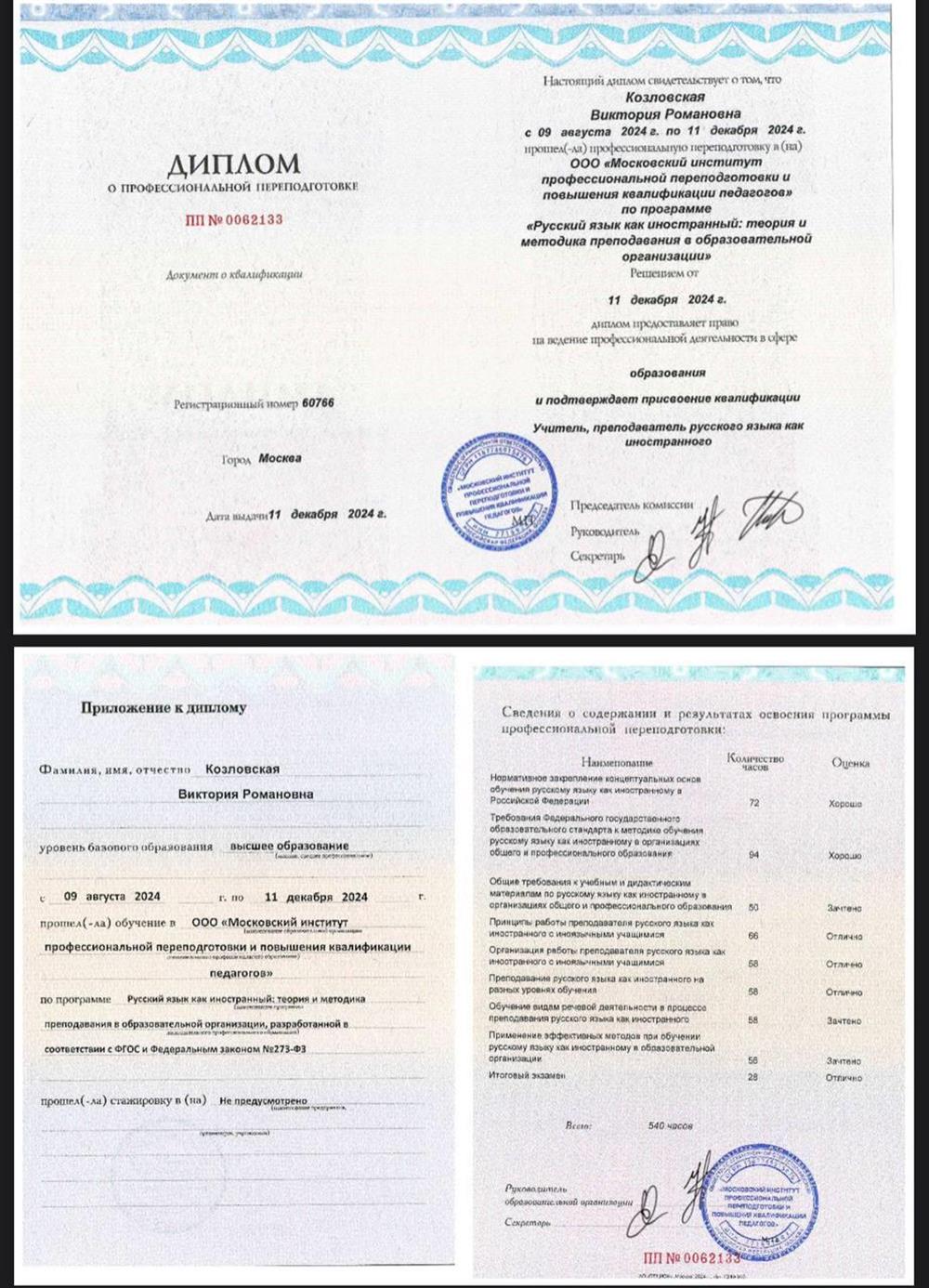 Диплом по методике преподавания русского языка как иностранного