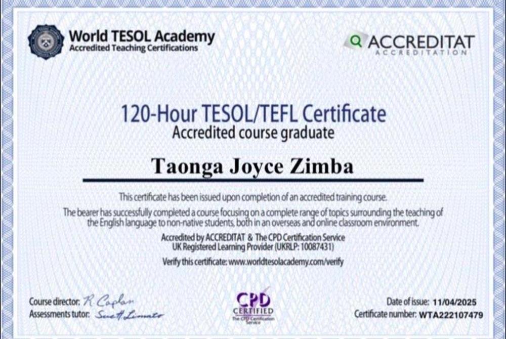 TESOL/ TEFL Certificate