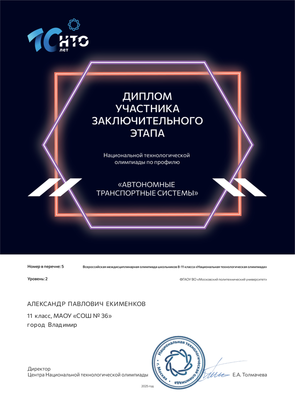 НТО Всероссийский этап