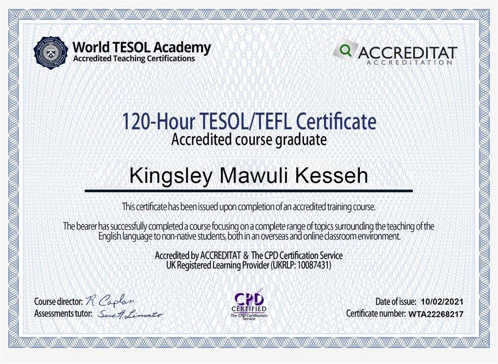 TESOL Cerificate