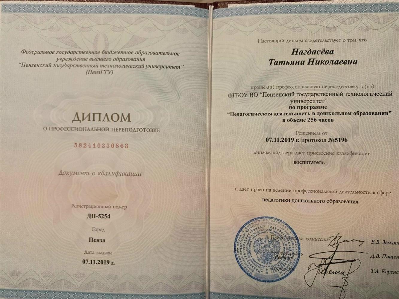 удостоверение о повышении квалификации