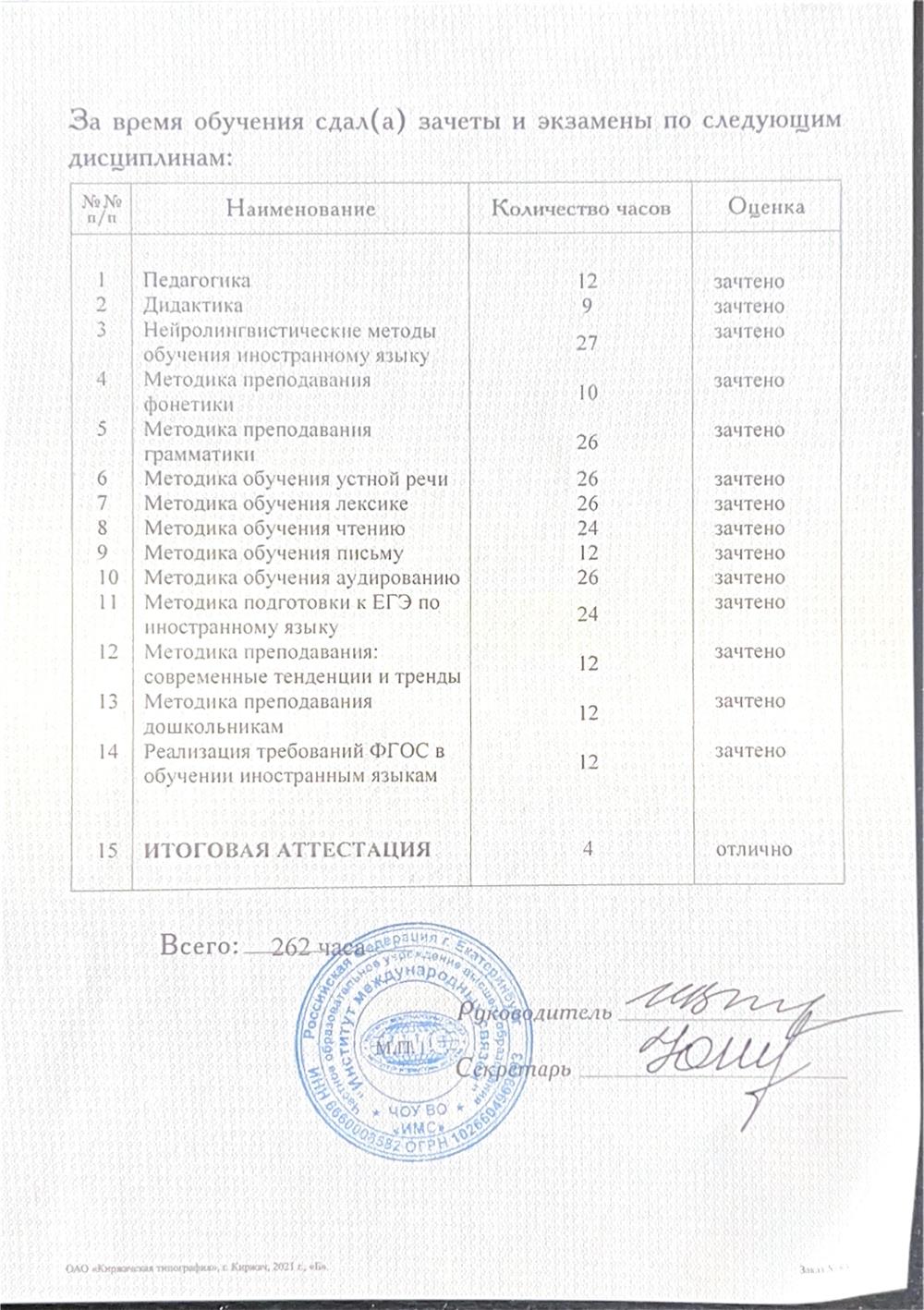 Диплом о переквалификации