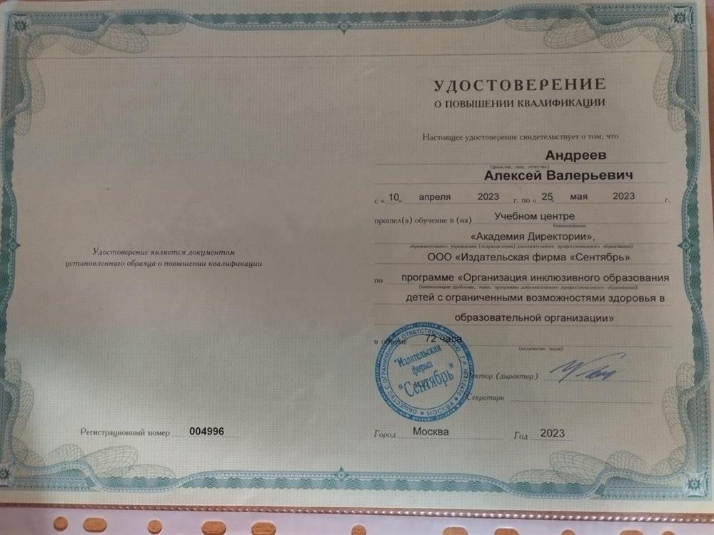 инклюзивное образование (ОВЗ)