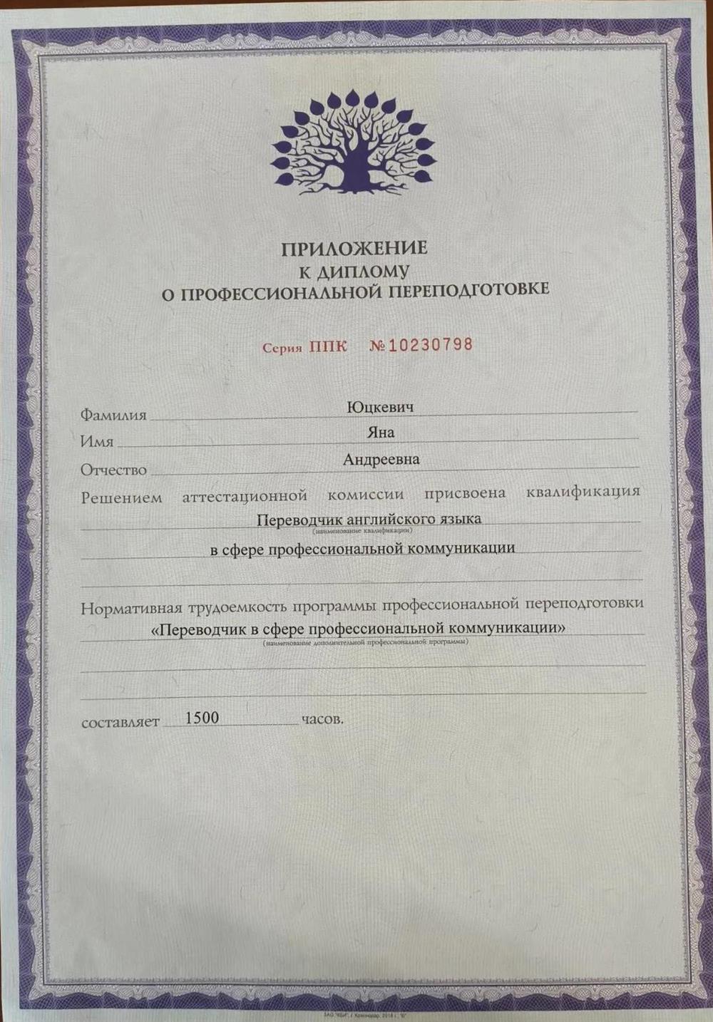 Диплом переводчика, стр. 2