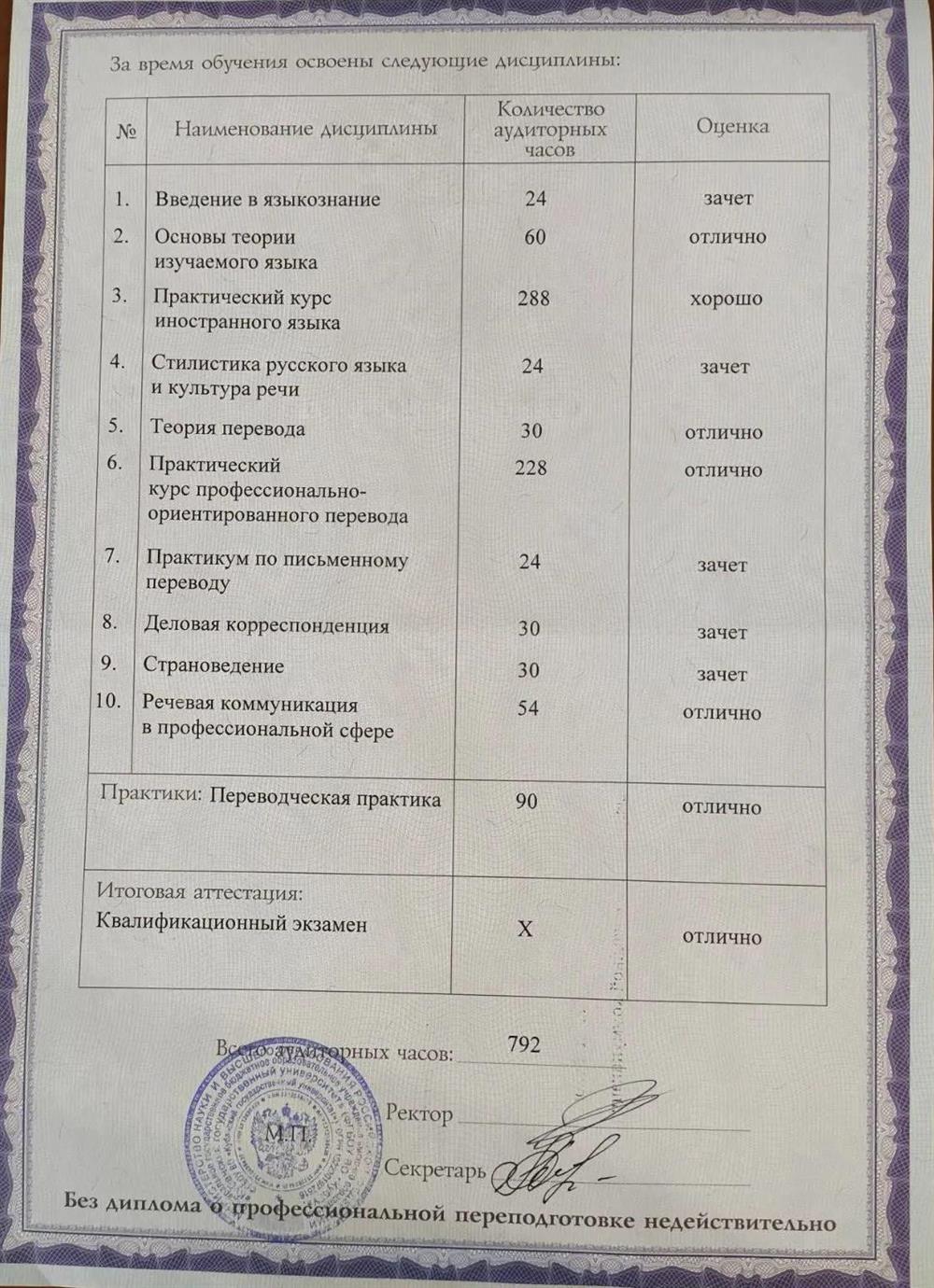 Диплом переводчика, стр. 3