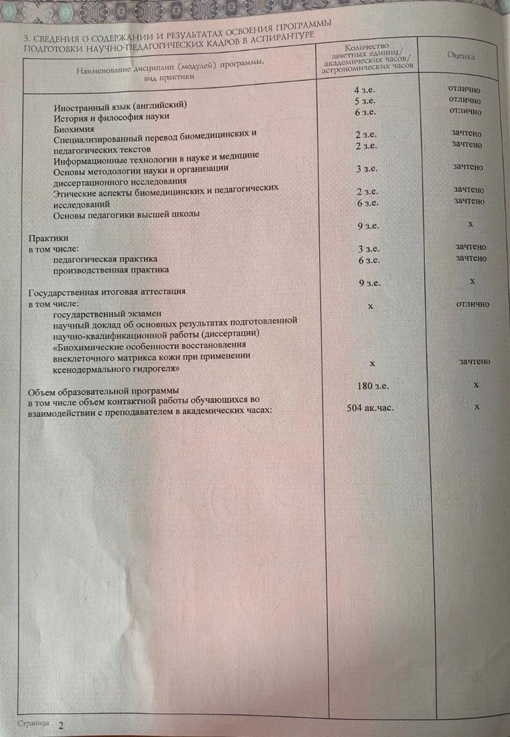 Диплом об окончании аспирантуры, стр. 3