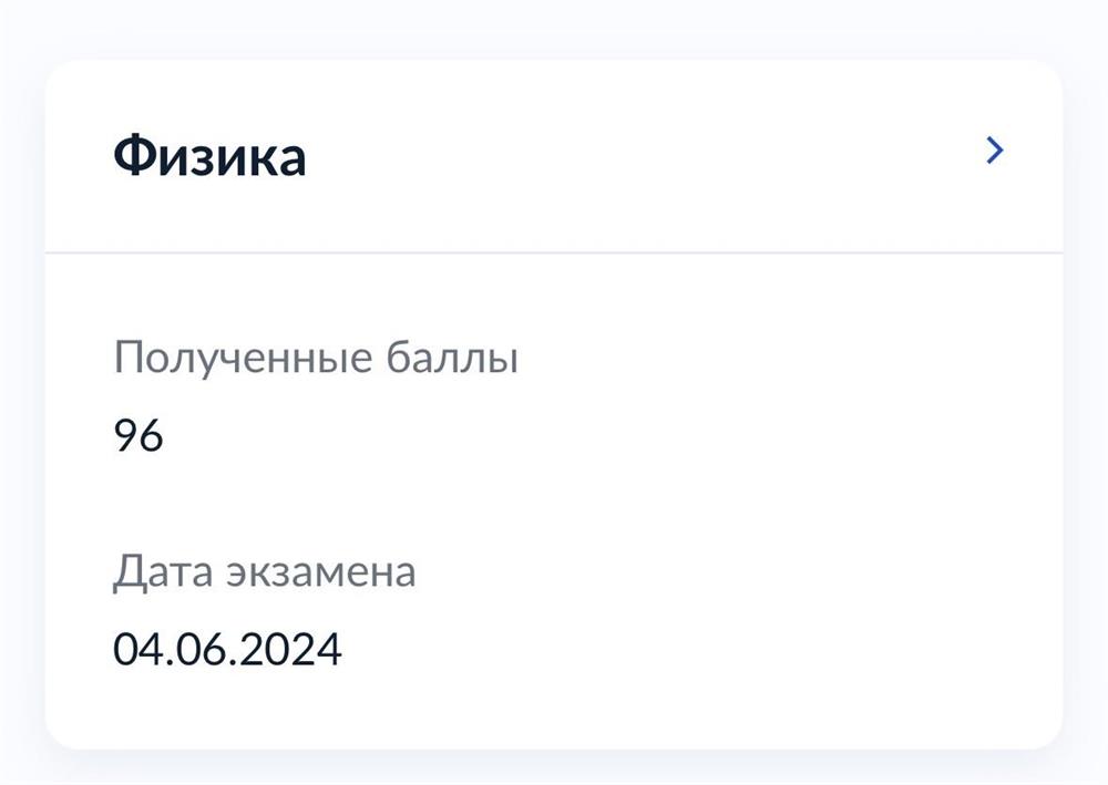 Баллы ЕГЭ

