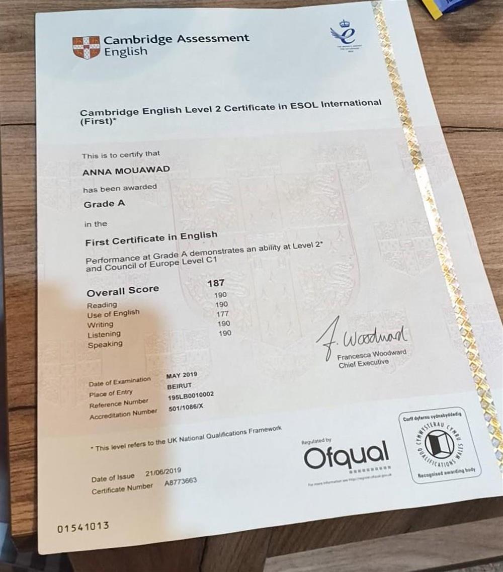 FCE Cambridge English Certificate