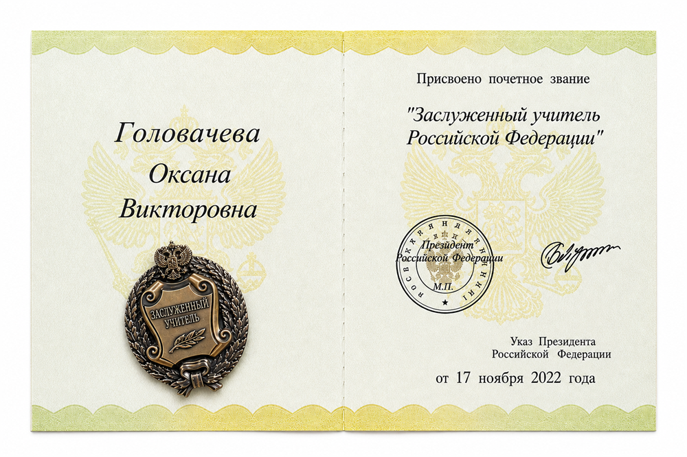 Заслуженный учитель РФ