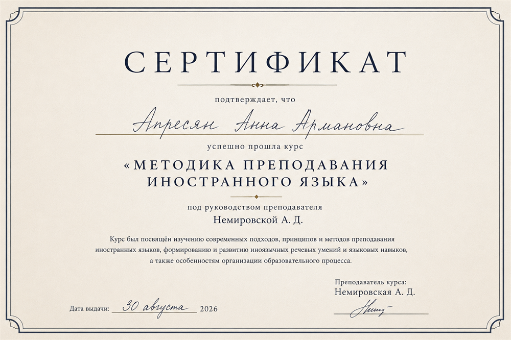 сертификат 
