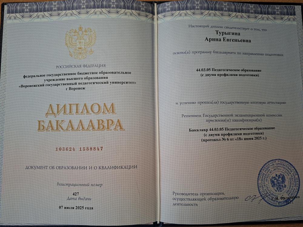 Диплом бакалавра