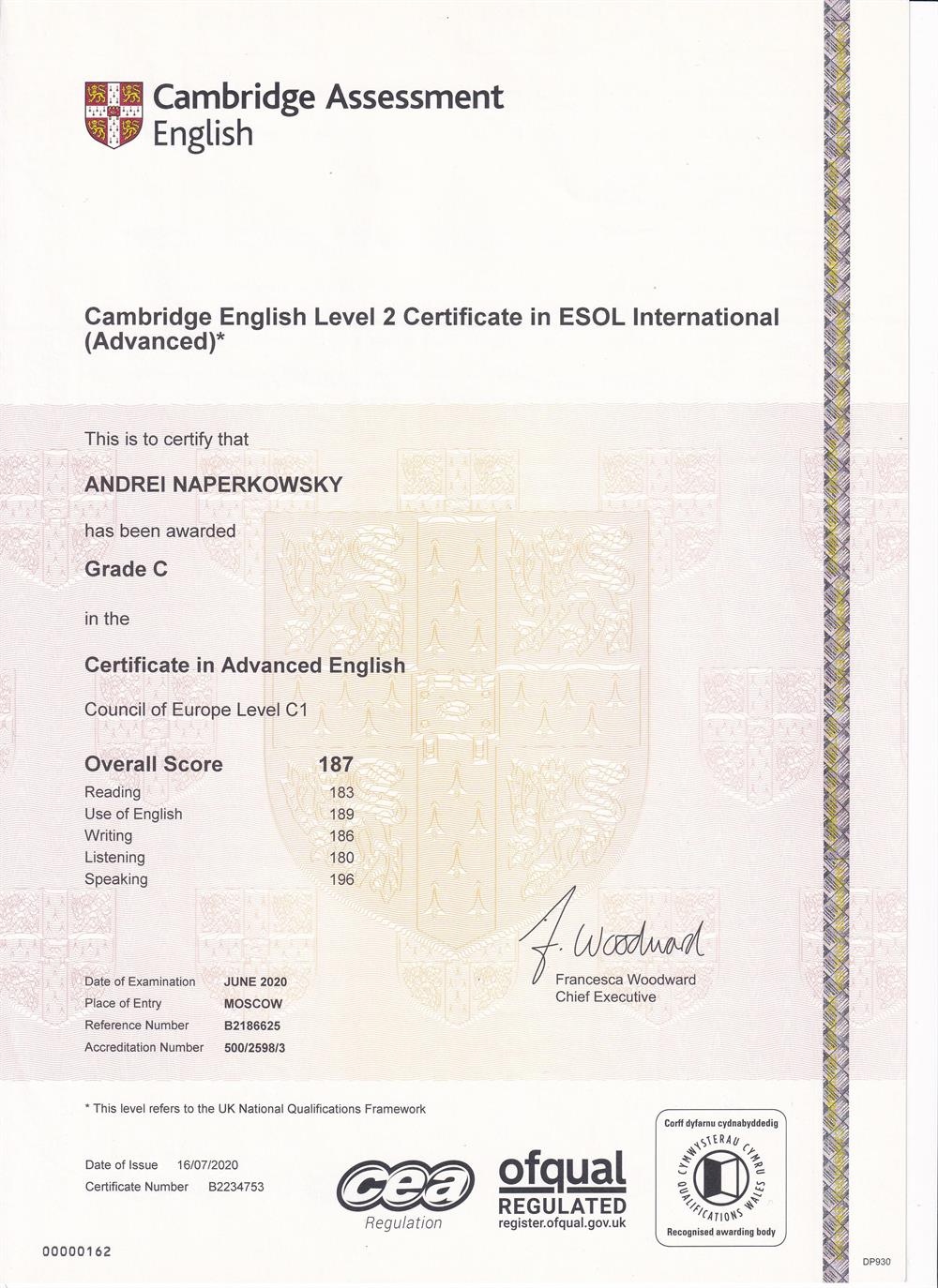 Cambridge Advanced English