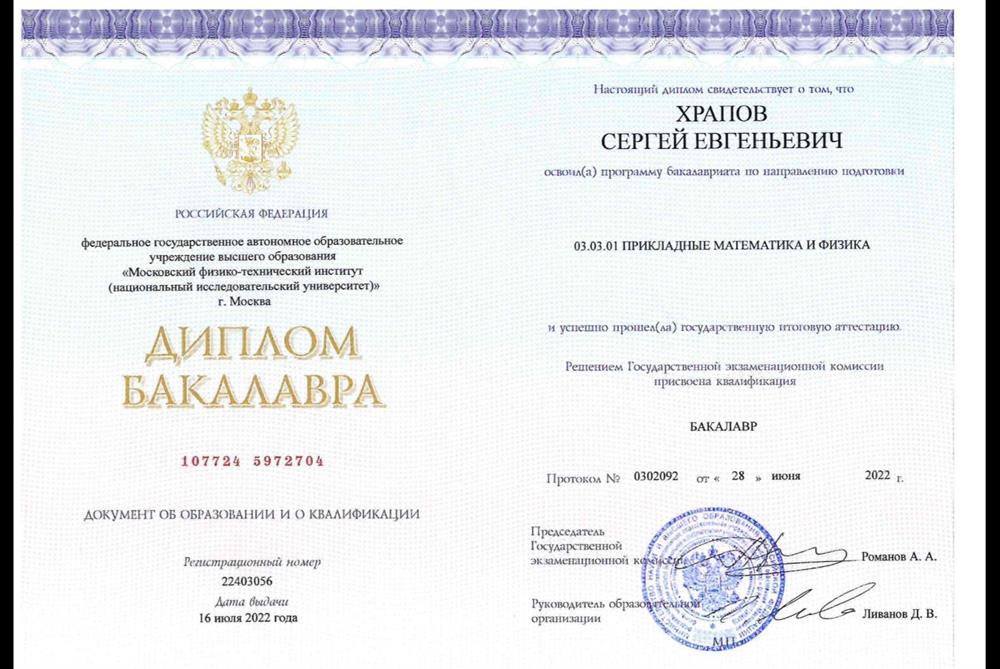 диплом бакалавра