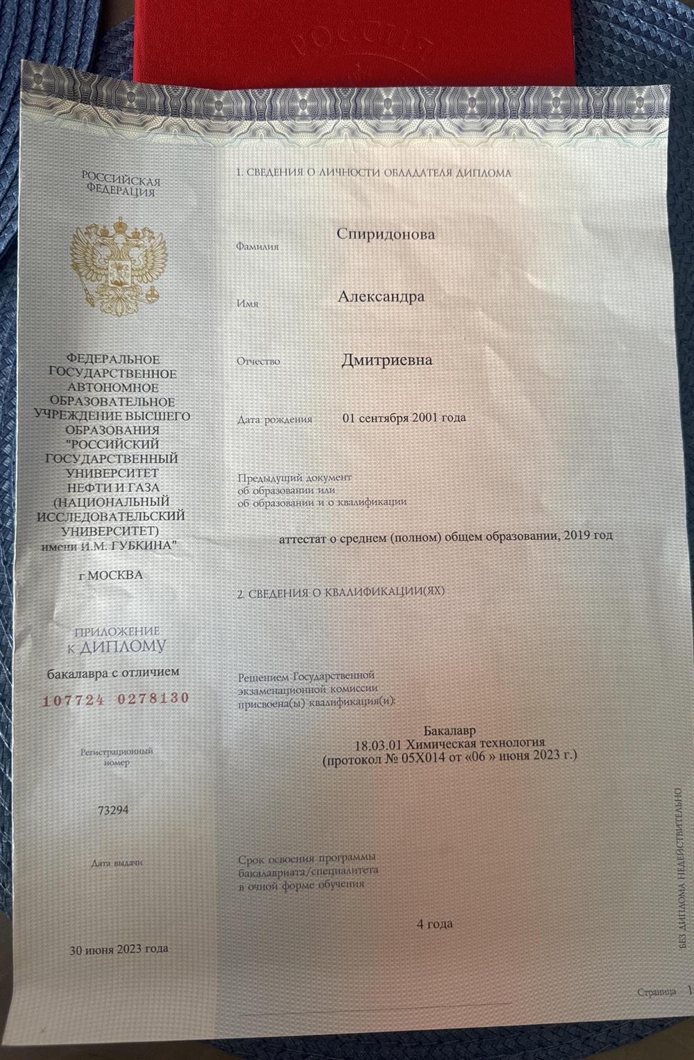 сведения о квалификации 