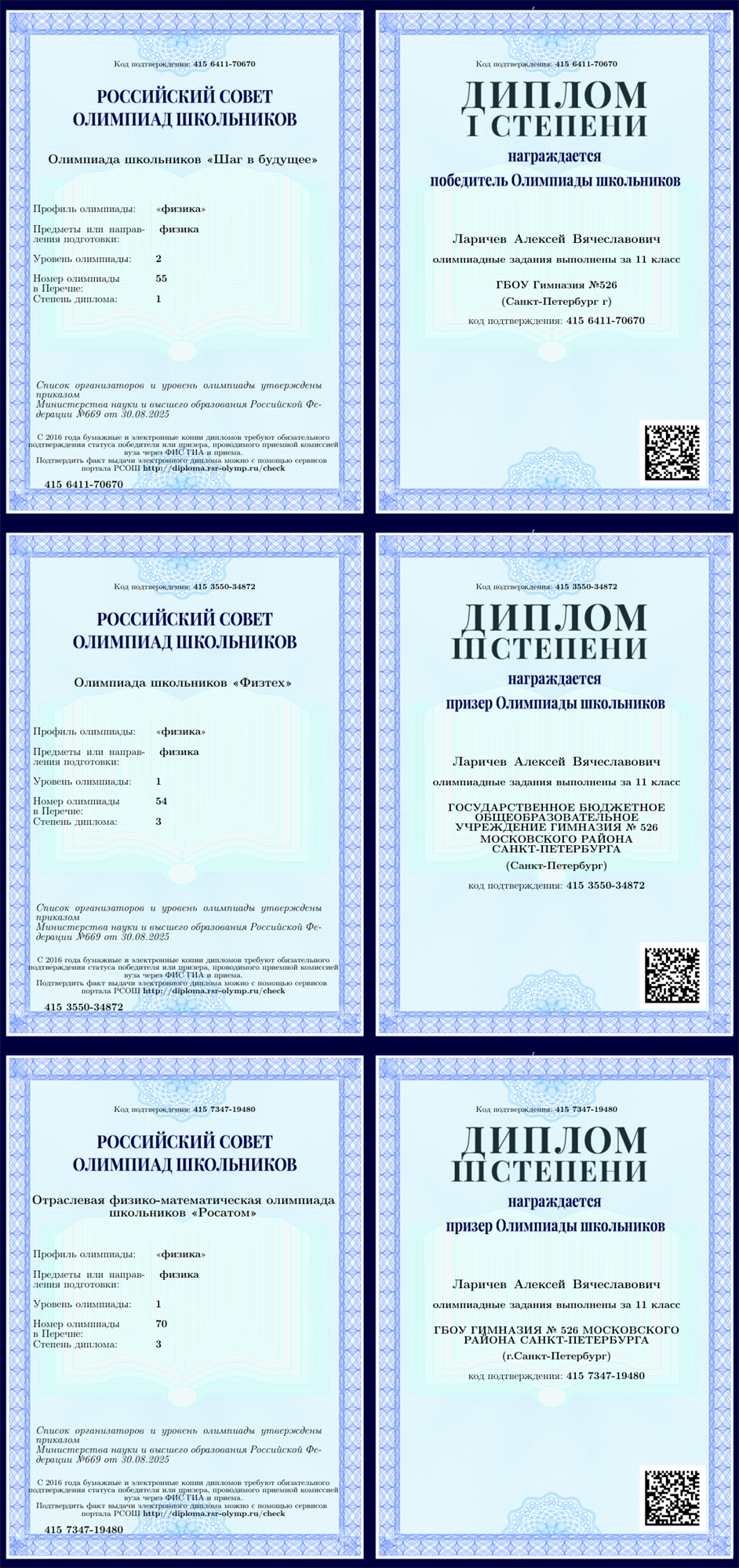 мои дипломы