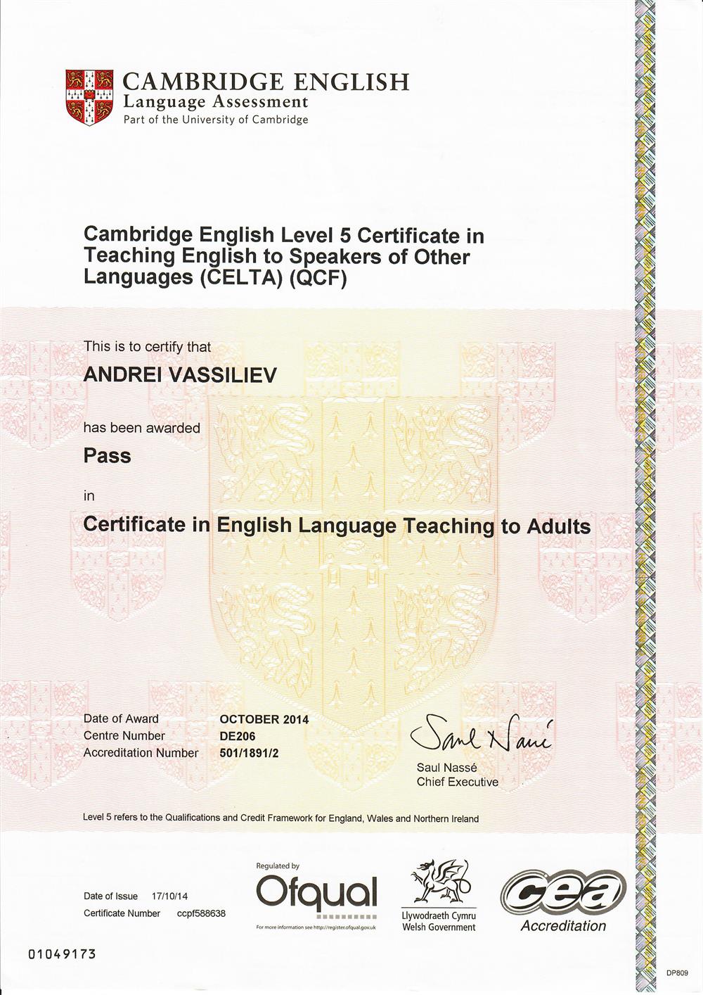 Cambridge CELTA