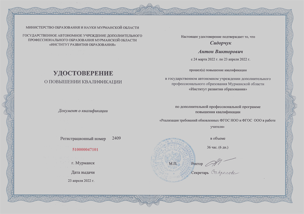 Реализация требований обновлённых ФГОС НОО и ФГОС ООО в работе учителя
