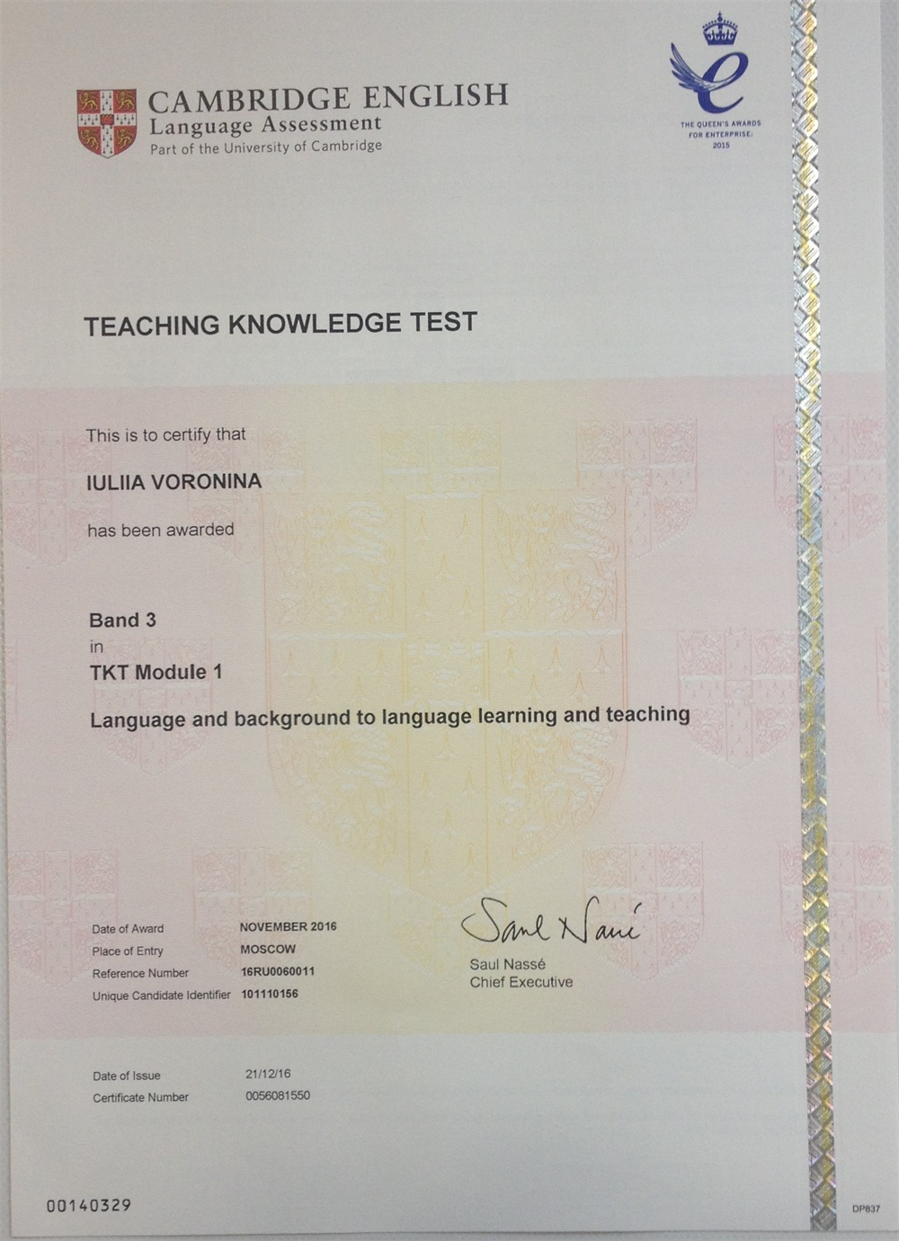 TKT Module 1 (Language and Background to Language Learning and Teaching)
