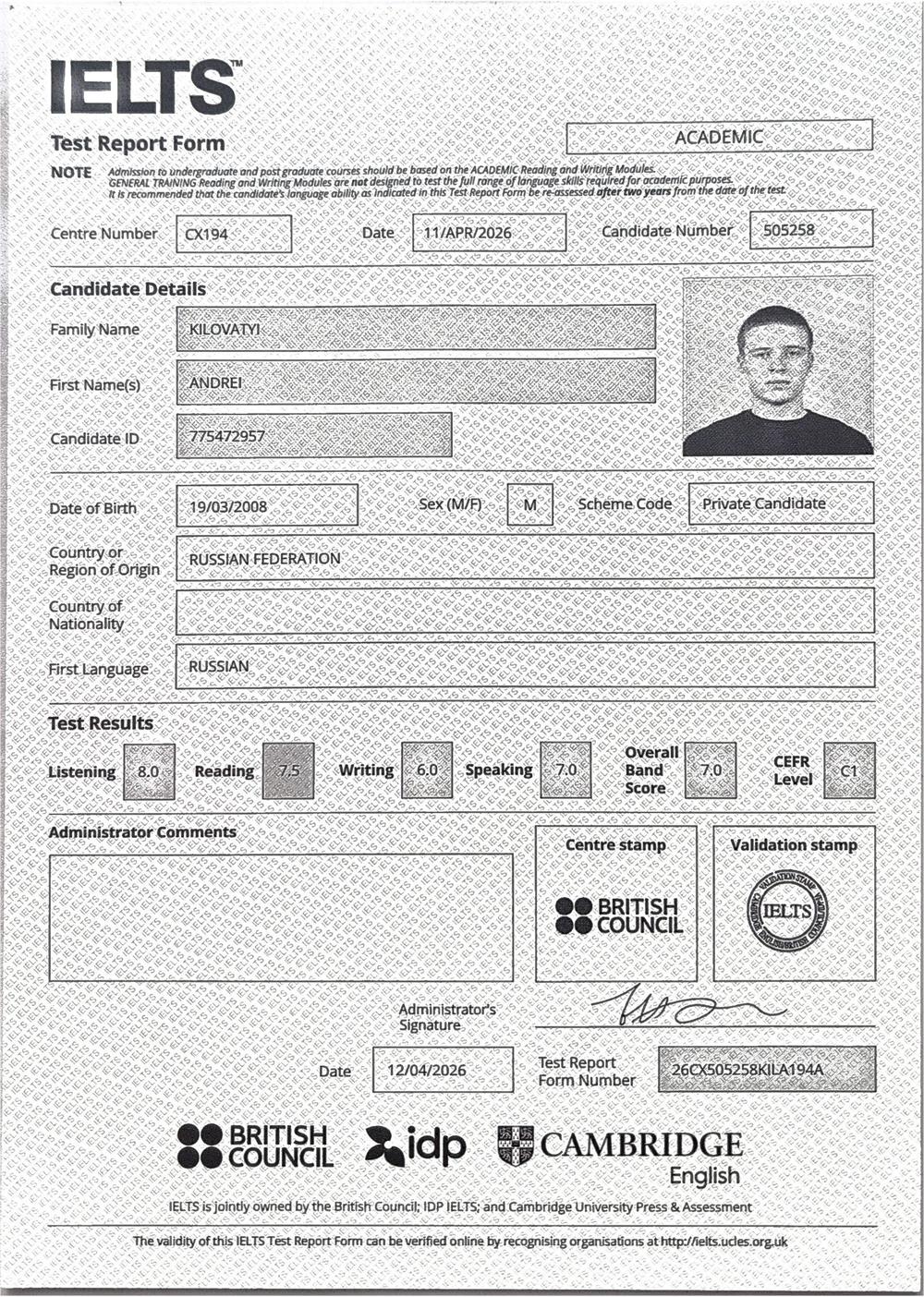 IELTS 7.0 - C1