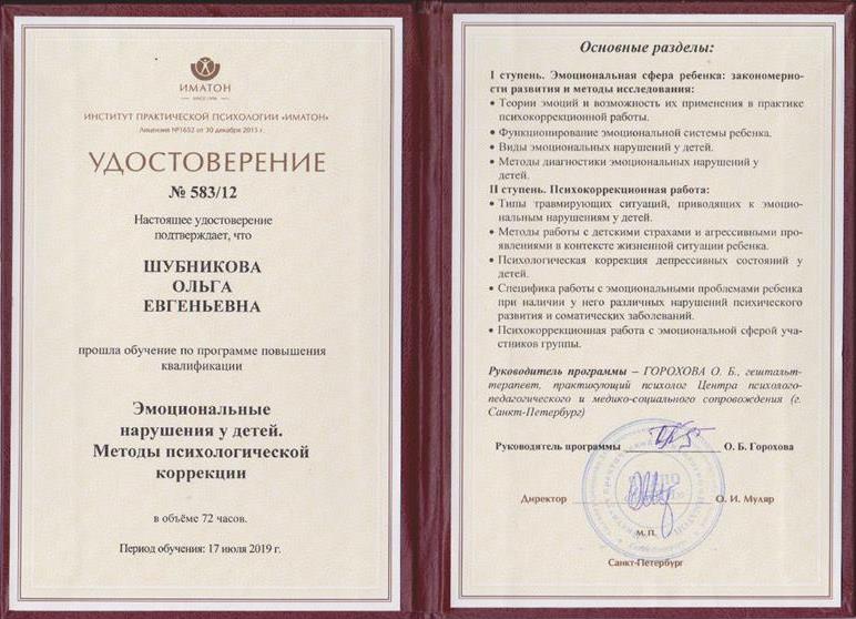 Институт практической психологии "Иматон". Эмоциональные нарушения у детей. Методы психологической коррекции