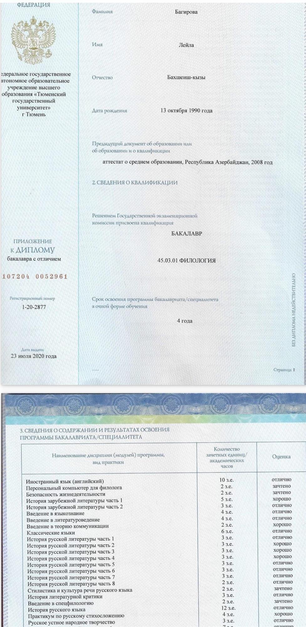 Диплом бакалавра