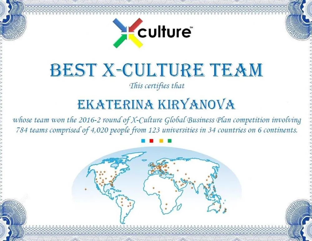 Победитель международного консультационного проекта X-Culture