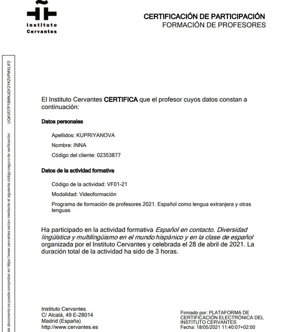 Certificado de formacion (2021)