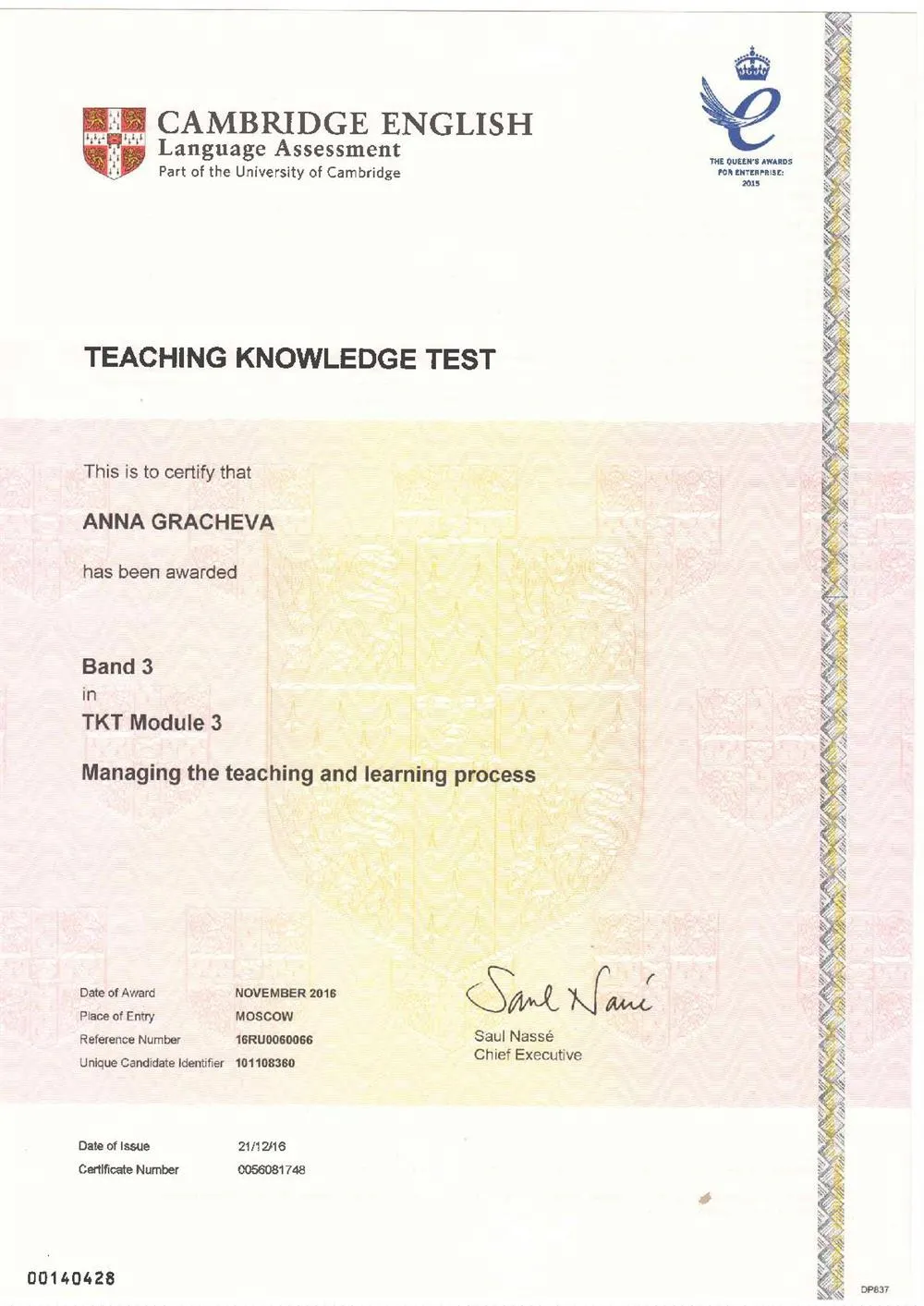 Teaching Knowledge Test (TKT) Module 3