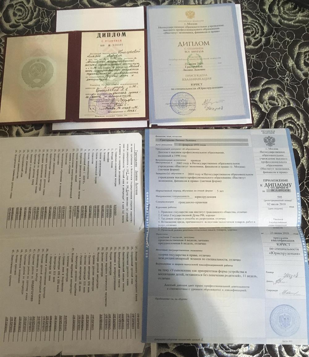 Дипломы о высшем образовании 
