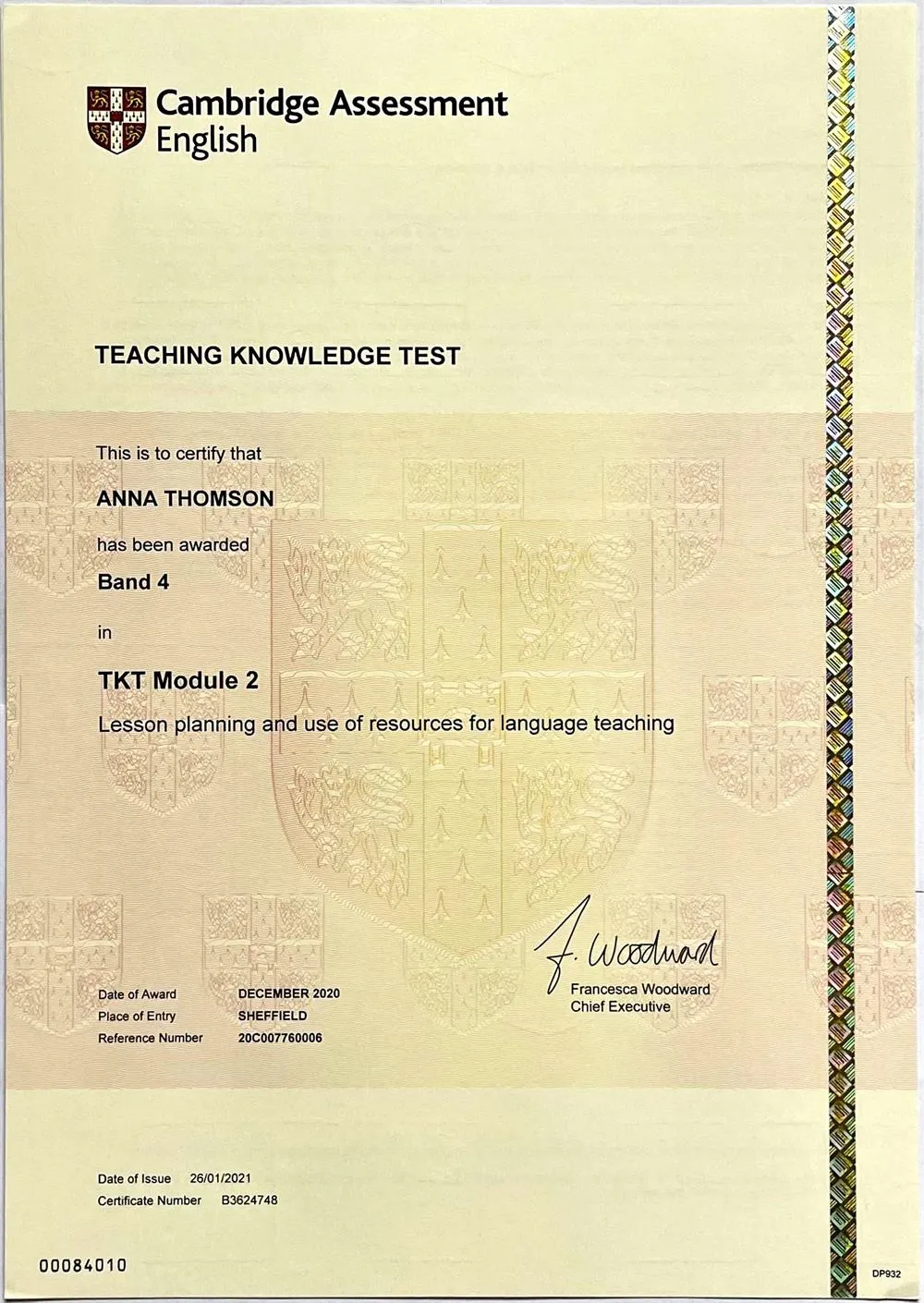 Cambridge Certificate in Teaching Test Module 2