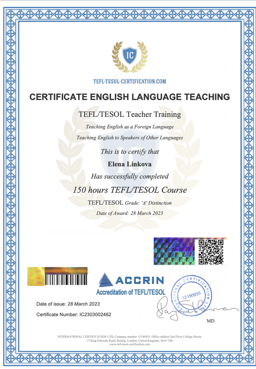 TESOL 150 
