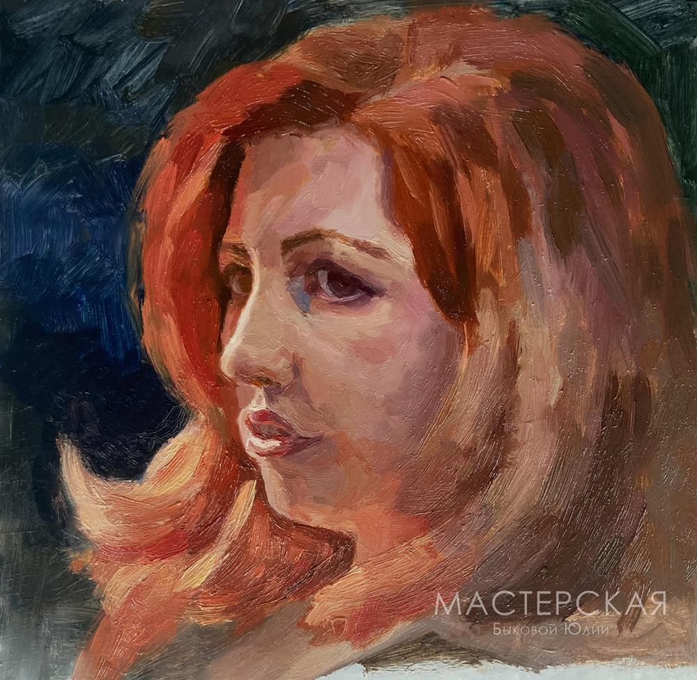 Портрет девушки. Масло.