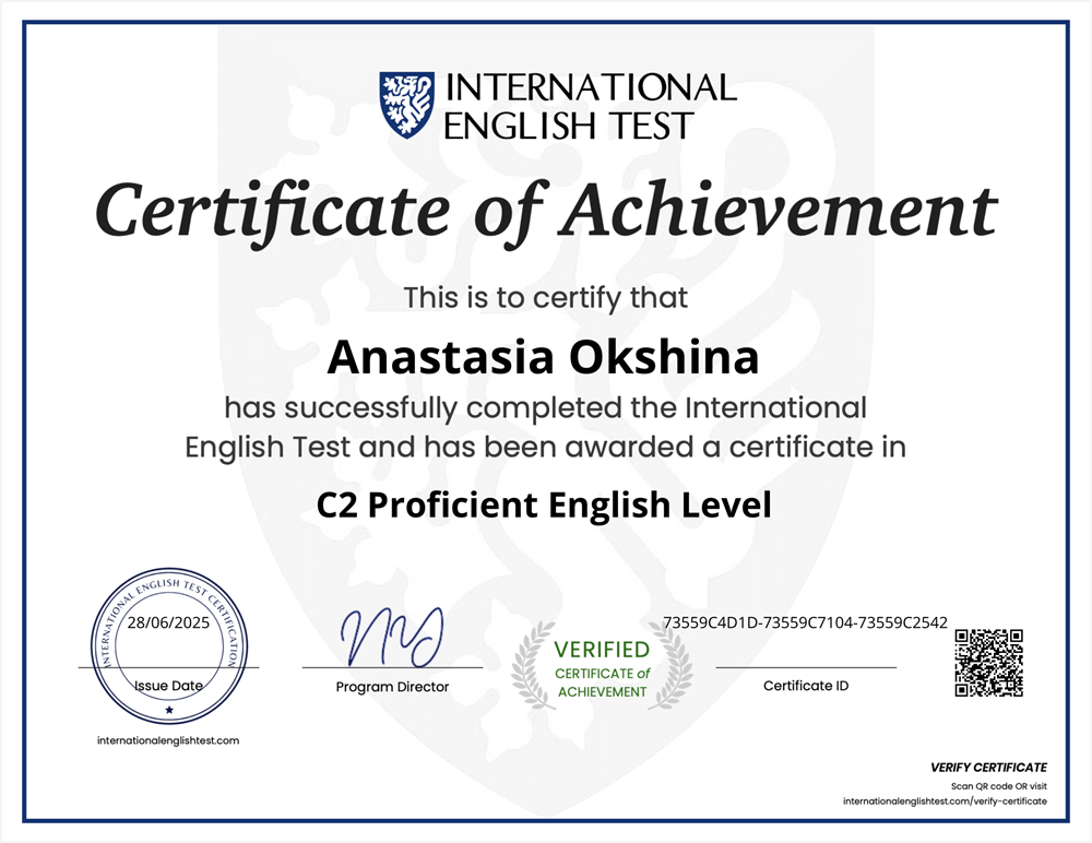English Certificate_C2 Proficient