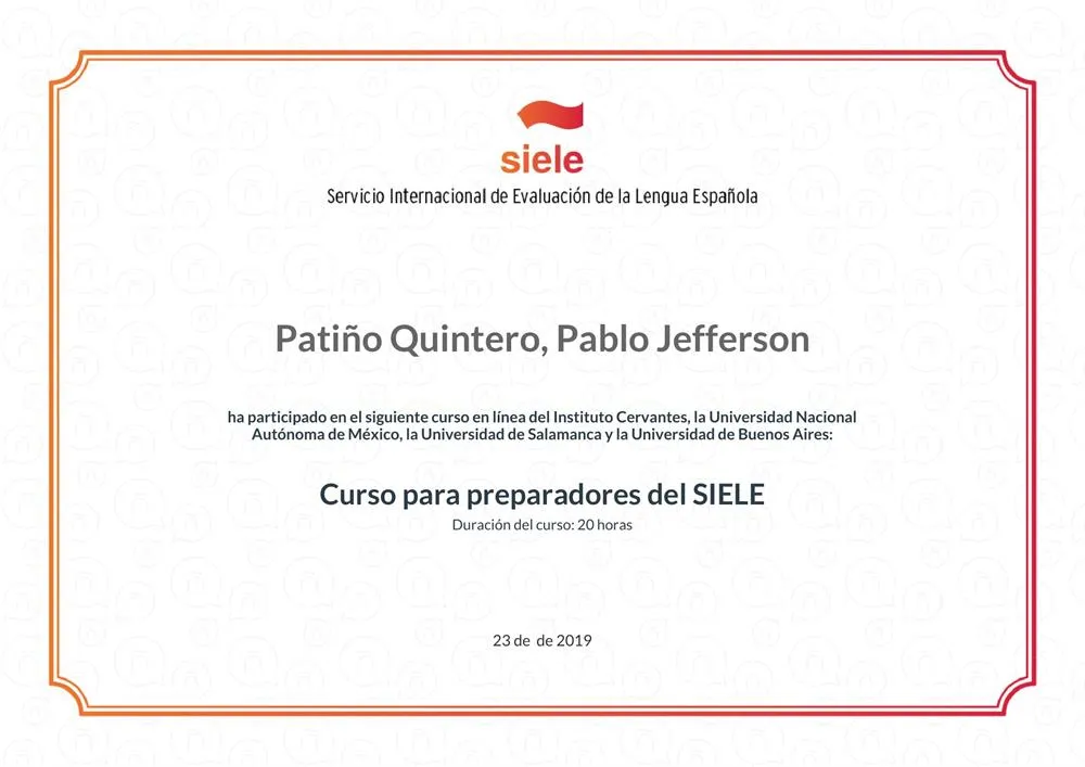 Сертификат SIELE