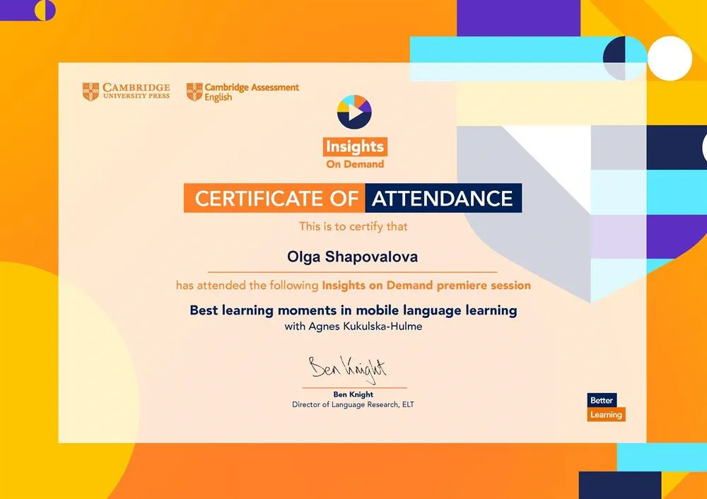 Best learning moments in mobile language learning